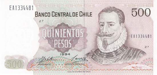 500 Pesos p153e Chile 1994